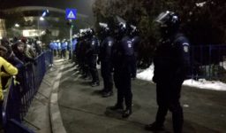 Jandarmi la protestele din Piata Victoriei